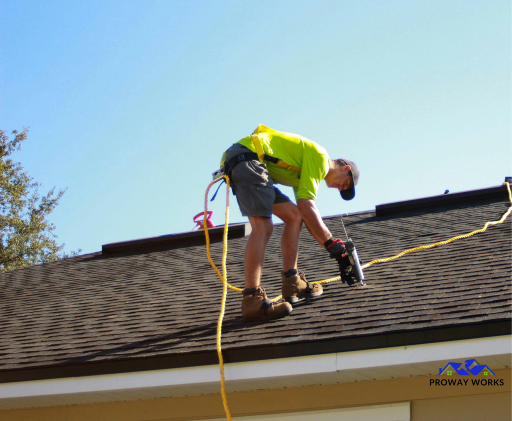 proway roofer on the roof